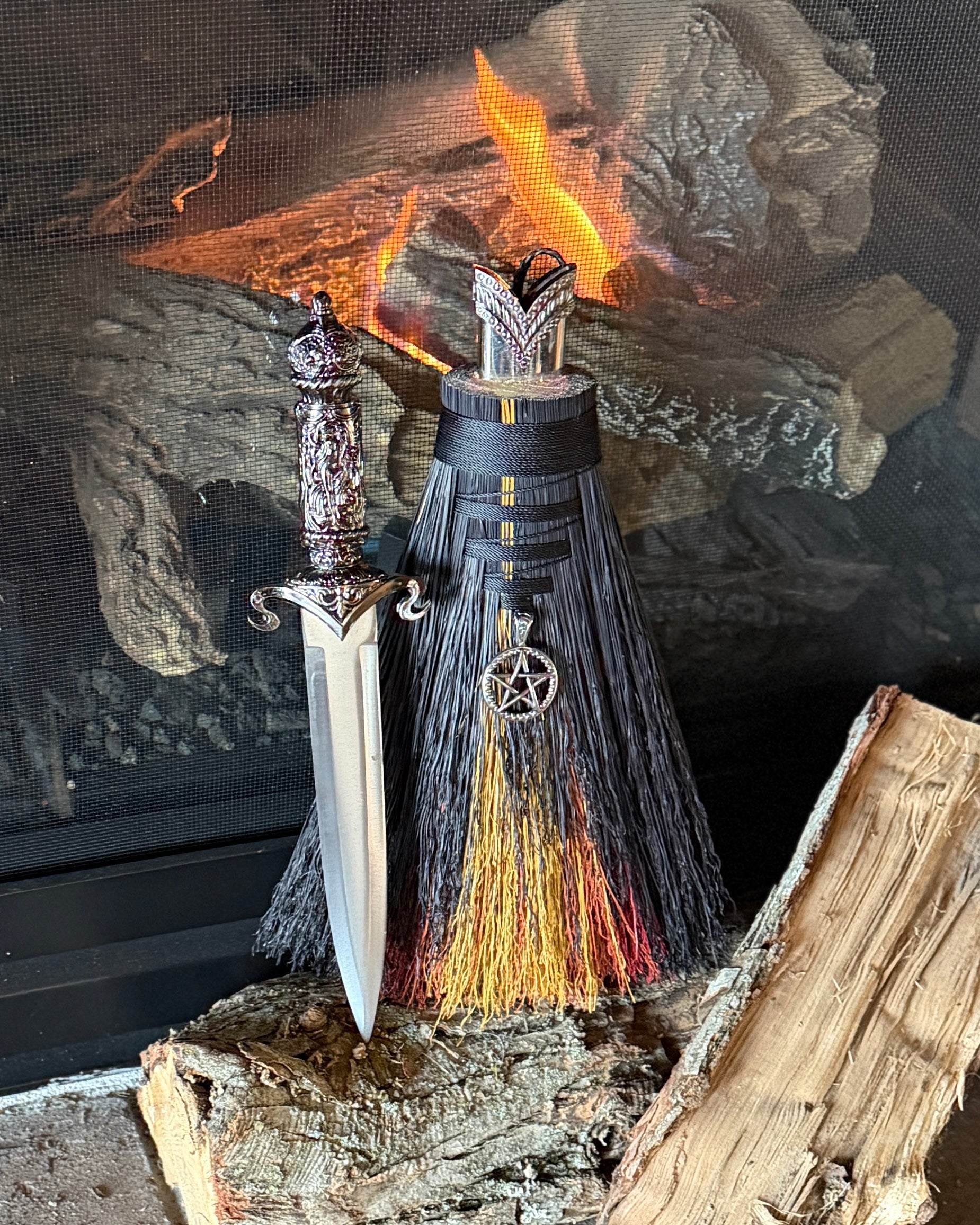 Shadowed Ember Athame Besom