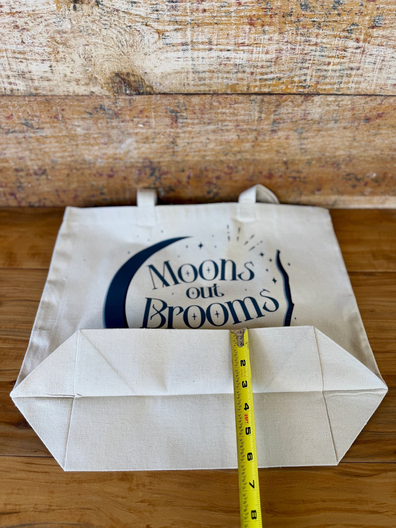 Moons Out, Brooms Out Canvas Tote Bag