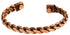 Braided copper magnetic bracelet open cuff design — twisted copper strands with simple magnetic clasp ends.