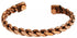 Braided copper magnetic bracelet open cuff design — twisted copper strands with simple magnetic clasp ends.