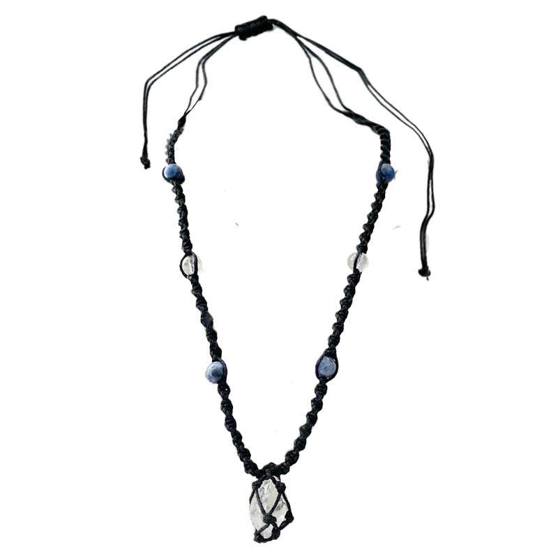Harmonia Clear Negativity Necklace –  Clear Quartz &amp;amp; Sodalite