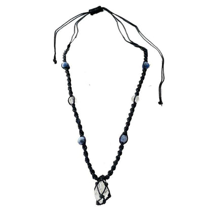 Harmonia Clear Negativity Necklace –  Clear Quartz &amp;amp; Sodalite
