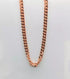 Copper Cuban link chain necklace 24 inch — solid copper interlocking links displayed on a light background showing the bold chain pattern.