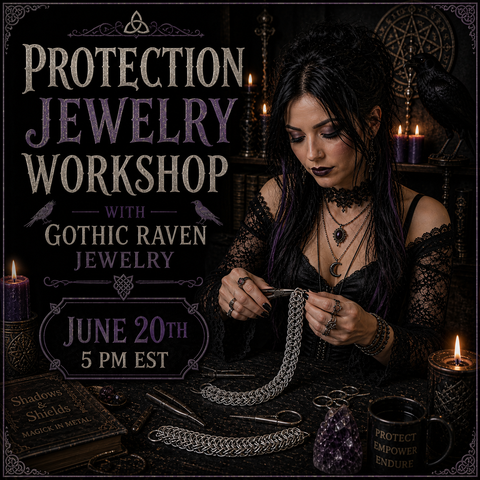 Protection Jewelry Class with Gothic Raven Jewelry