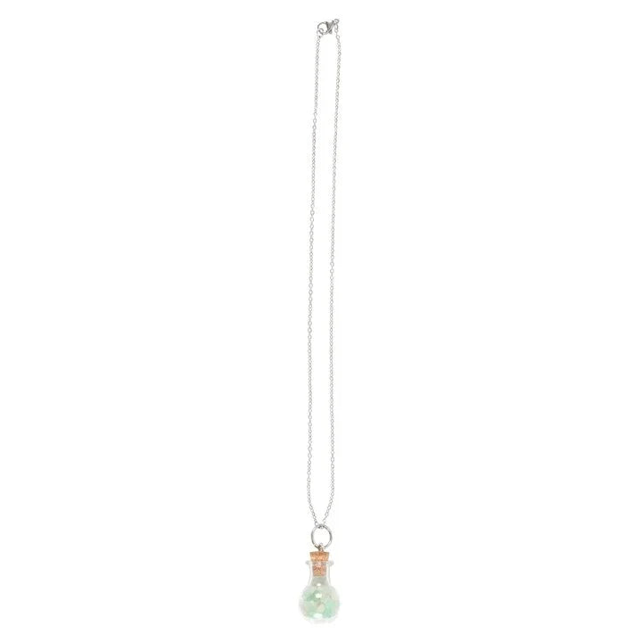 Luck Green Aventurine Potion Bottle Necklace – Crystal Witch Jewelry for Luck &amp; Prosperity