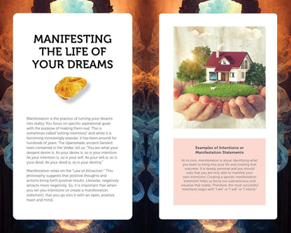Manifestation Cards spread showing &