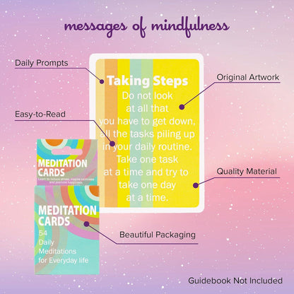 Daily Meditation Cards – 54 Mindfulness Prompts for Calm &amp; Clarity