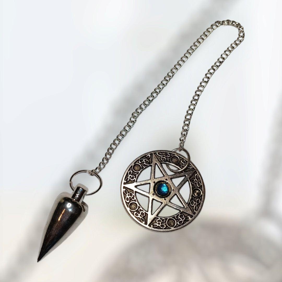 Pentacle Cone Brushed Metal Pendulum