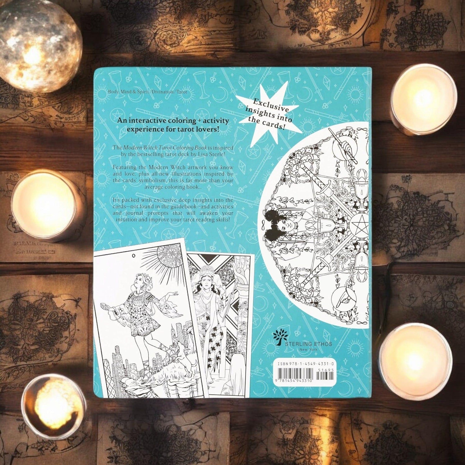 Modern Witch Tarot Coloring Book – Interactive Tarot Activity &amp; Journal Experience