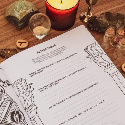 Modern Witch Tarot Coloring Book – Interactive Tarot Activity &amp; Journal Experience