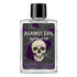 Small square 4-dram bottle of Against Evil spiritual oil with skull and purple rose label reading "Envision Crystal."