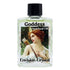 Clear 4-dram bottle of Envision Crystal White Goddess ritual oil with label featuring an archer goddess illustration, for lunar devotion and goddess magic anointing.