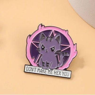 Pentagram Pets Enamel Lapel Pins | Witchy Cat &amp; Goat Pins