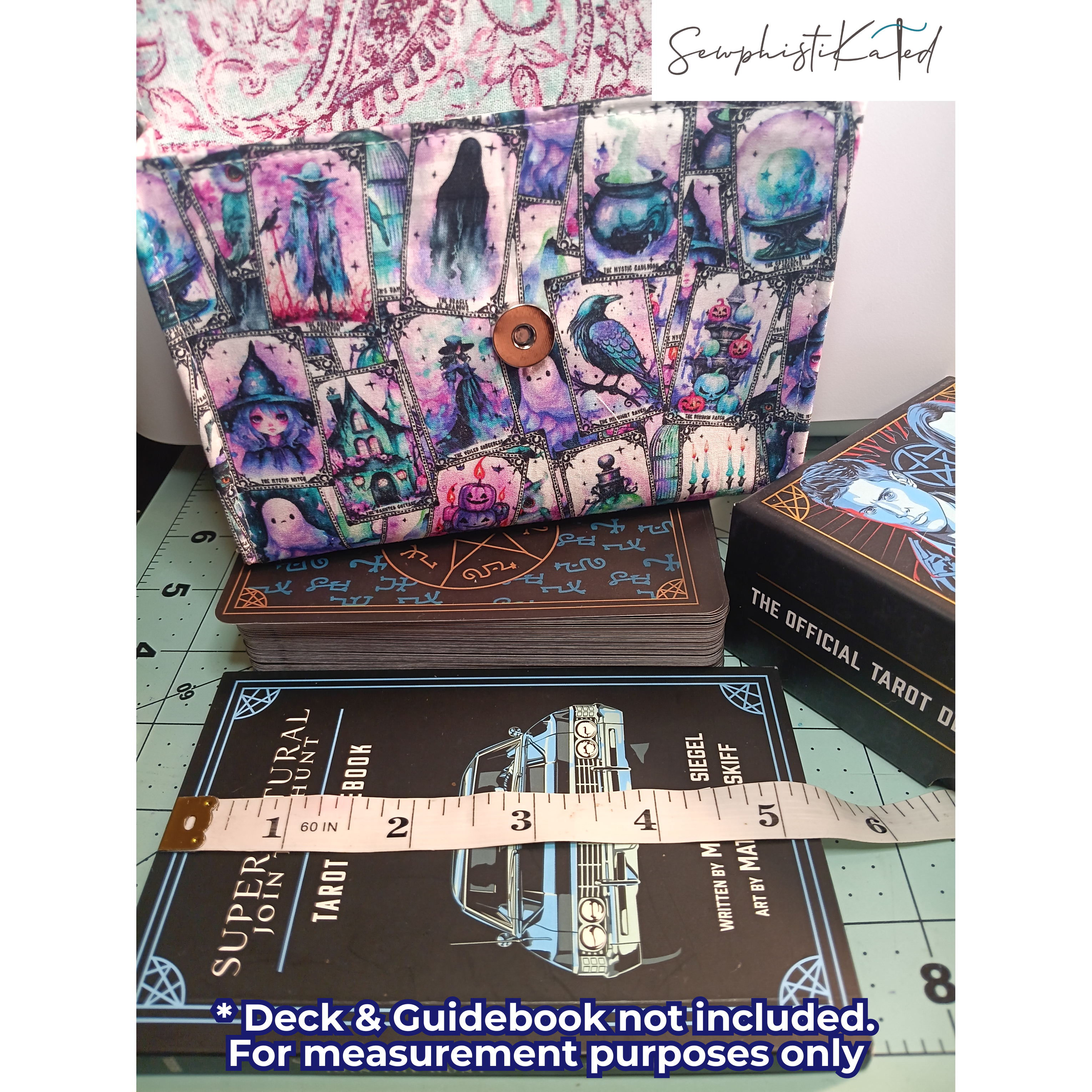 Mystic Pink Tarot Deck Case – Structured Witchy Card &amp; Guidebook Holder