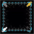 Moon Cat Altar Cloth 36 by 36 inches — colorful witchy altar cloth featuring cats perched on crescent moons with stars, usable as altar base, ceremonial scarf, or wall hanging.