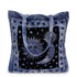 Sun and Moon Tote Bag — blue canvas carry-all with celestial illustrated sun and moon surrounded by stars for witchy daily use and spiritual supply toting.