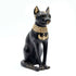 Cold-cast 5.5-inch Bastet statue of the Egyptian cat goddess, depicted in traditional seated form with detailed bronze-tone finish.