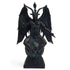 Large 14.5-inch Baphomet Black Statue — The Nigredo Equilibrium — cold cast resin occult figure with winged, enthroned pose finished in matte black with alchemical symbol details.
