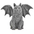 Six and a half inch winged cat gargoyle statue in cast resin for gothic altar guardian cat-themed sacred space and pagan protective feline decor