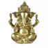 5.75-inch gold-finish cold-cast resin Ganesha statue — elephant-headed Hindu deity of wisdom and prosperity seated in a meditative pose for altar devotion.