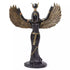 Gold finish Egyptian Isis goddess of magic motherhood and solar power winged statue for altar Egyptian pagan devotion and sacred space