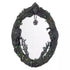 17-inch Maiden Mother Crone decorative wall mirror — triple goddess motif embossed around the frame showing three feminine figures for Wiccan altar décor.