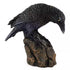 Five and a half inch downward-looking raven statue in resin for Norse pagan altar Morrigan devotion shadow work and prophetic magic decor