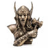 Fourteen inch Thor Norse god of thunder bust statue in cold cast resin for Asatru altar Norse pagan shrine and Viking mythology devotion