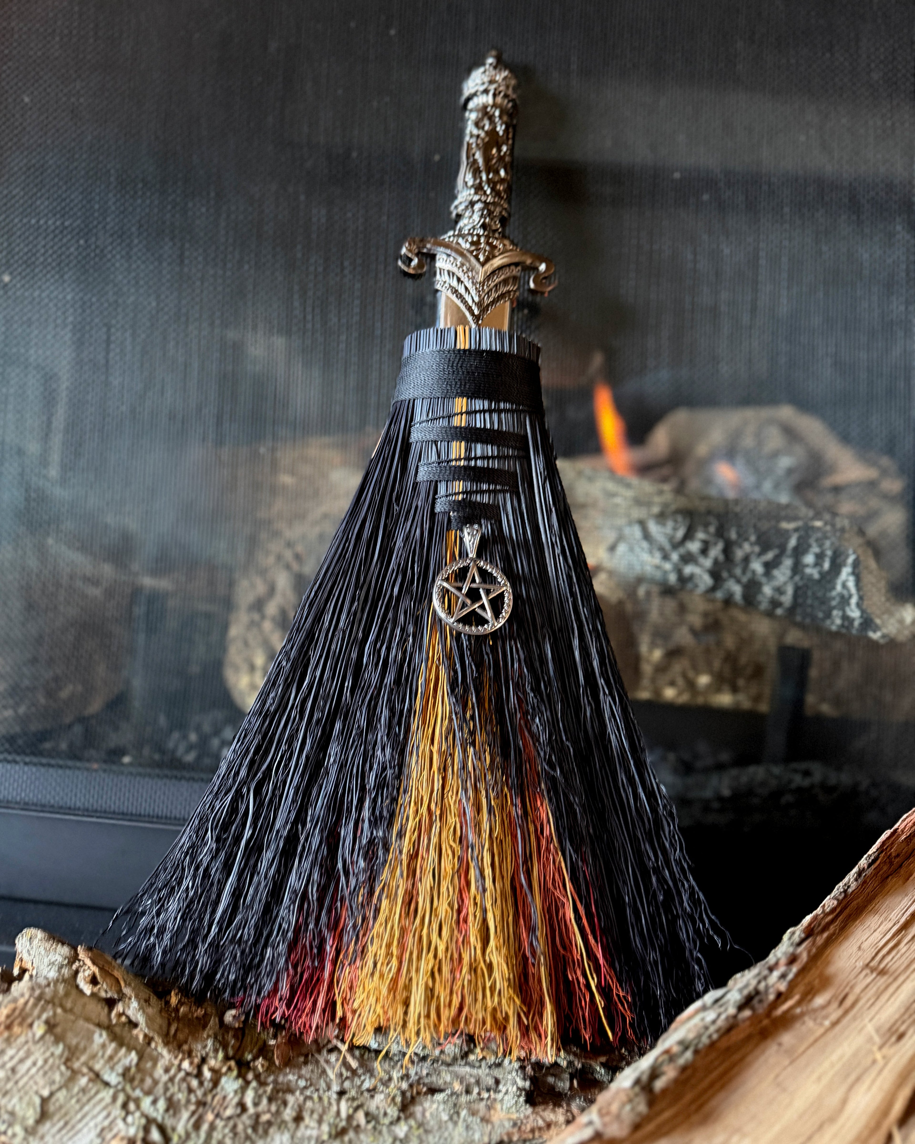 Shadowed Ember Athame Besom