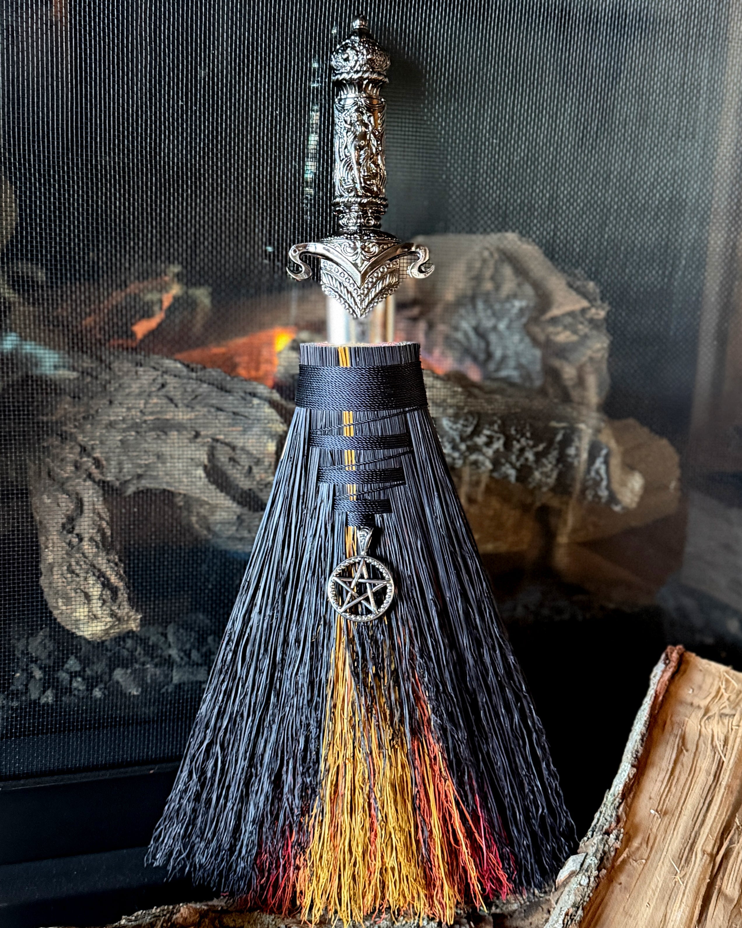 Shadowed Ember Athame Besom