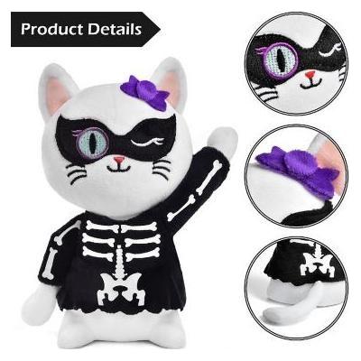 Spooky Cat Plush – Skeleton &amp; Vampire Halloween Plushies