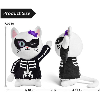 Spooky Cat Plush – Skeleton &amp; Vampire Halloween Plushies