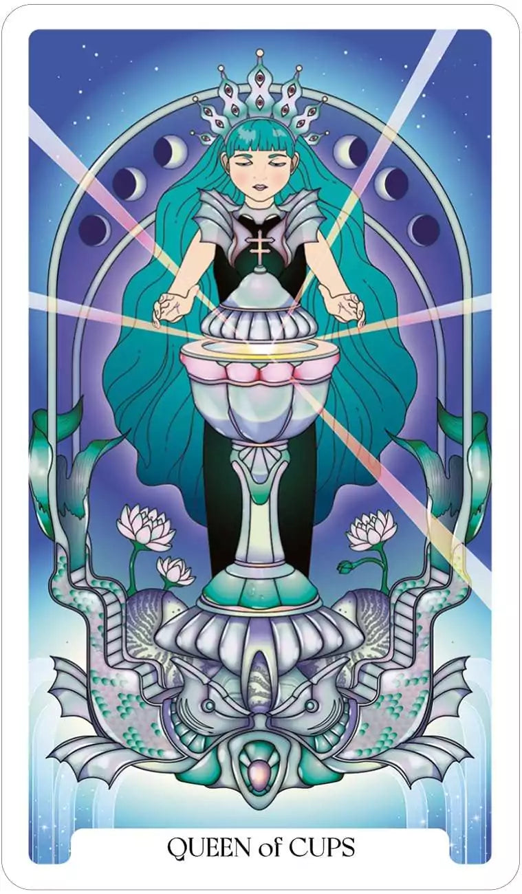 Stellar Vault Tarot card with celestial figures and starfield background