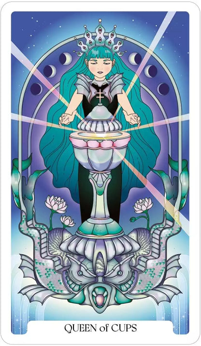 Stellar Vault Tarot card with celestial figures and starfield background