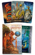 Tarot of Dragons card spread showing multiple dragon-illustrated cards — fantasy tarot deck by MacKenzie and Solhan with vivid draconic artwork.