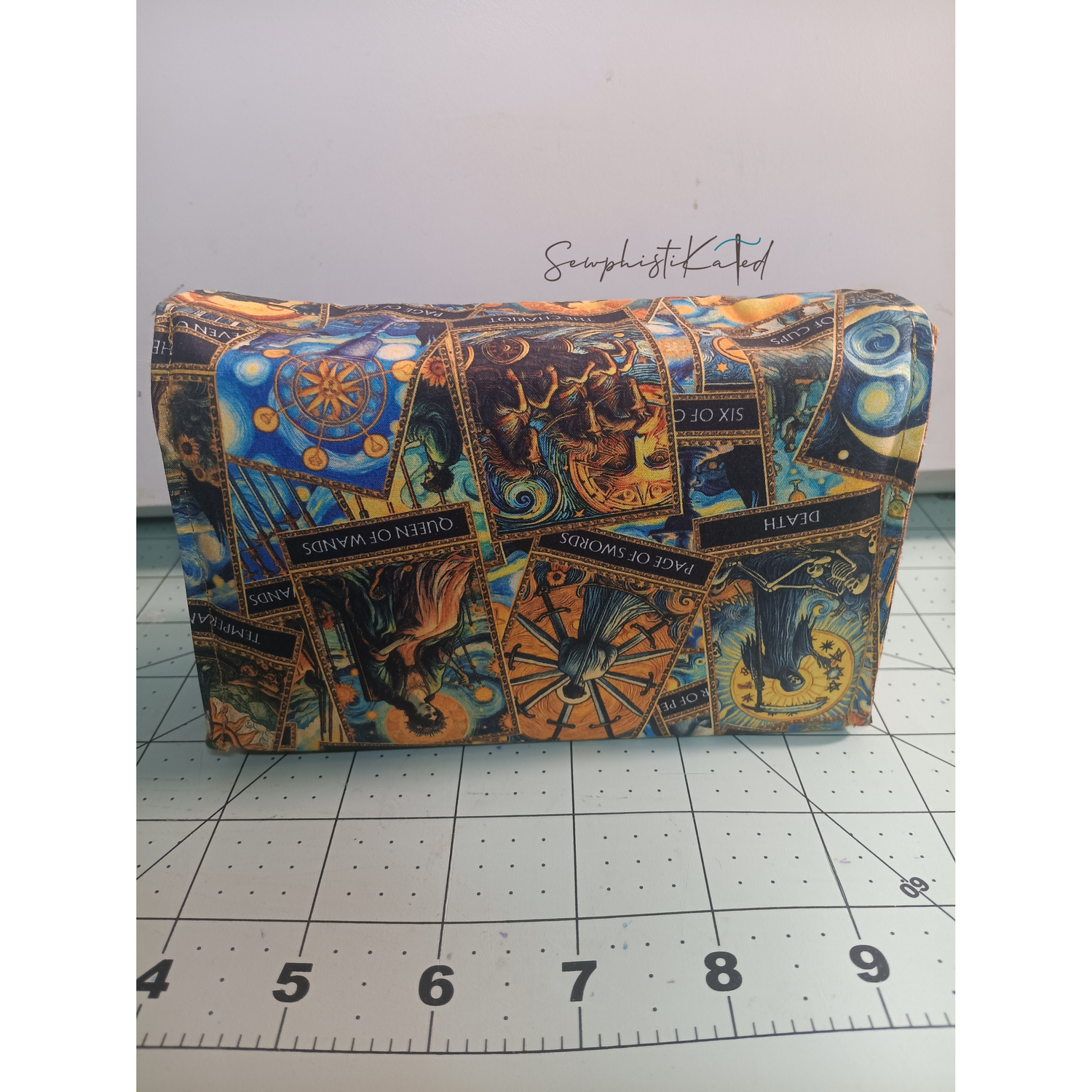Handmade Tarot &amp; Oracle Card Deck Case – Tarot Theme, Steampunk Lined, Snap Closure (5.75”)