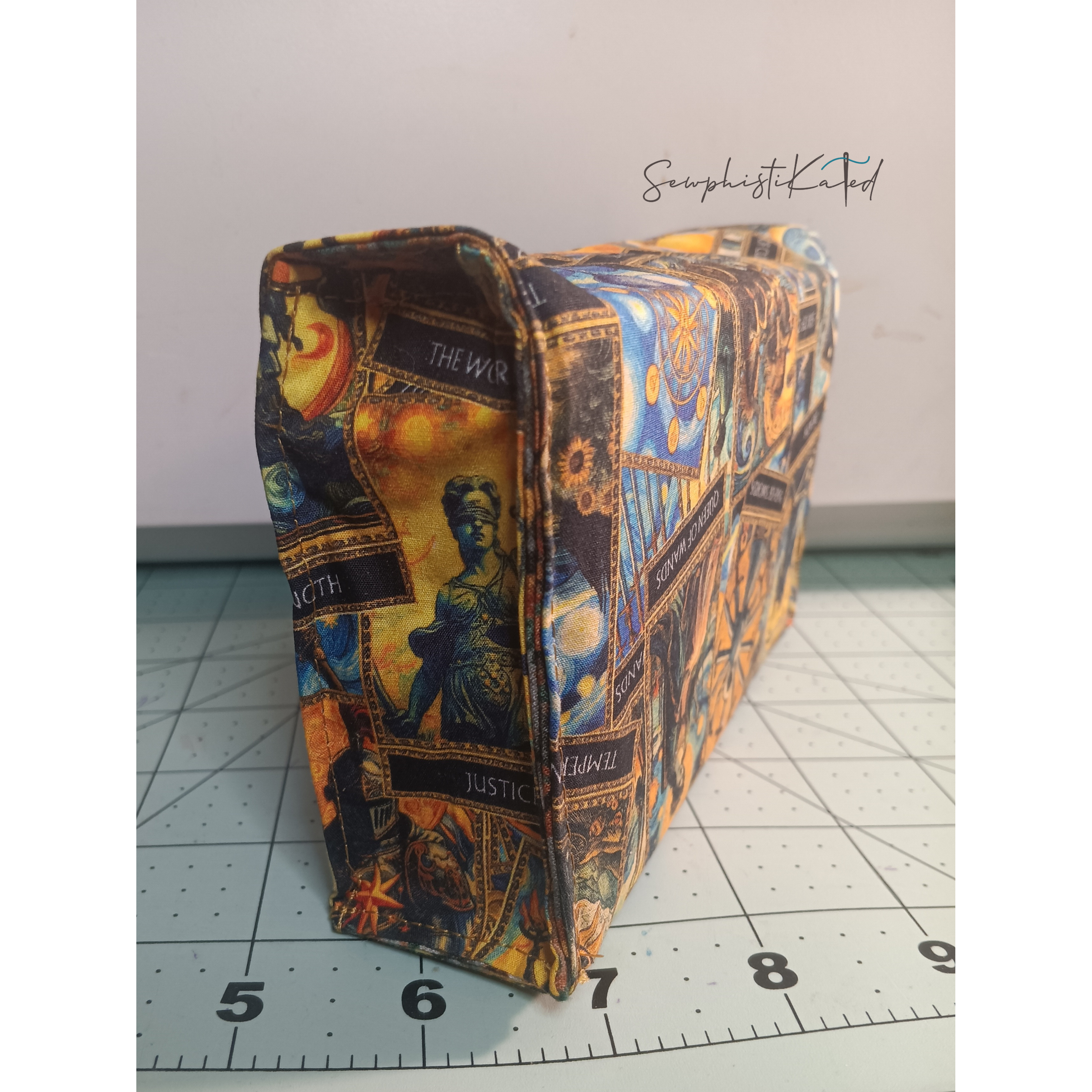 Handmade Tarot &amp; Oracle Card Deck Case – Tarot Theme, Steampunk Lined, Snap Closure (5.75”)