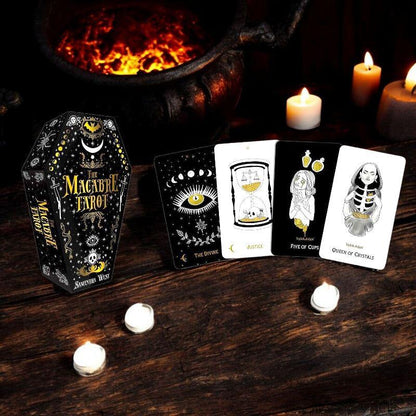 The Macabre Tarot Deck – 78 Shadow-Themed Cards with Guidebook