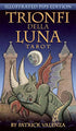 Trionfi Della Luna tarot card featuring a fantastical surrealist creature in colorful imaginative illustration, Patrick Valenza tarot deck artwork.