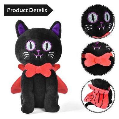 Spooky Cat Plush – Skeleton &amp; Vampire Halloween Plushies