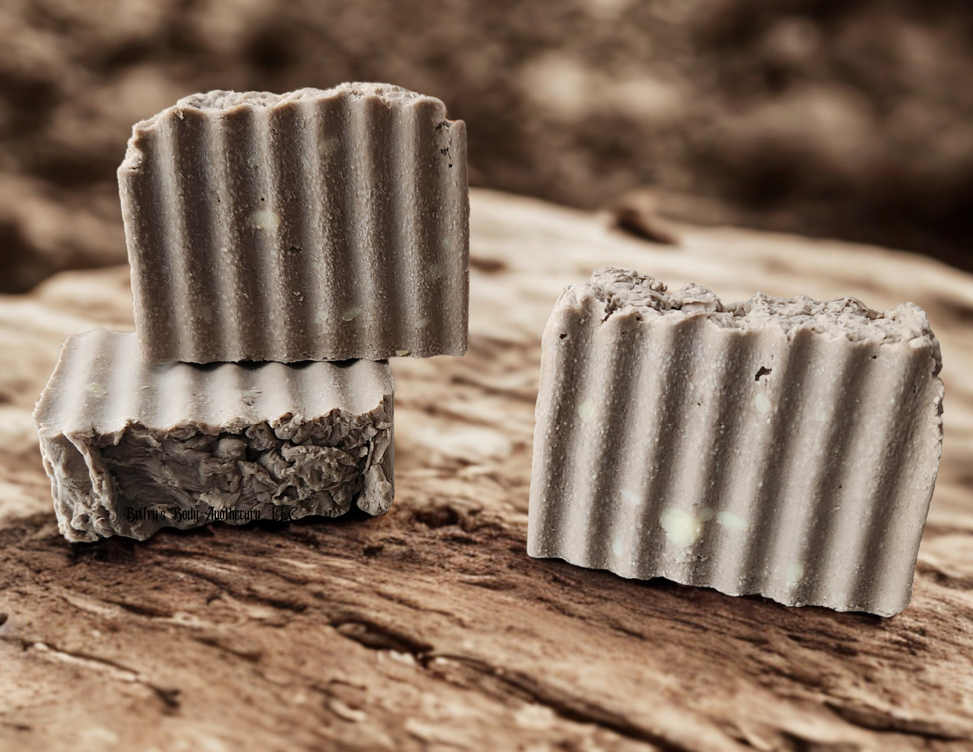 Cleansing collection - three soap bars containing rhassoul clay