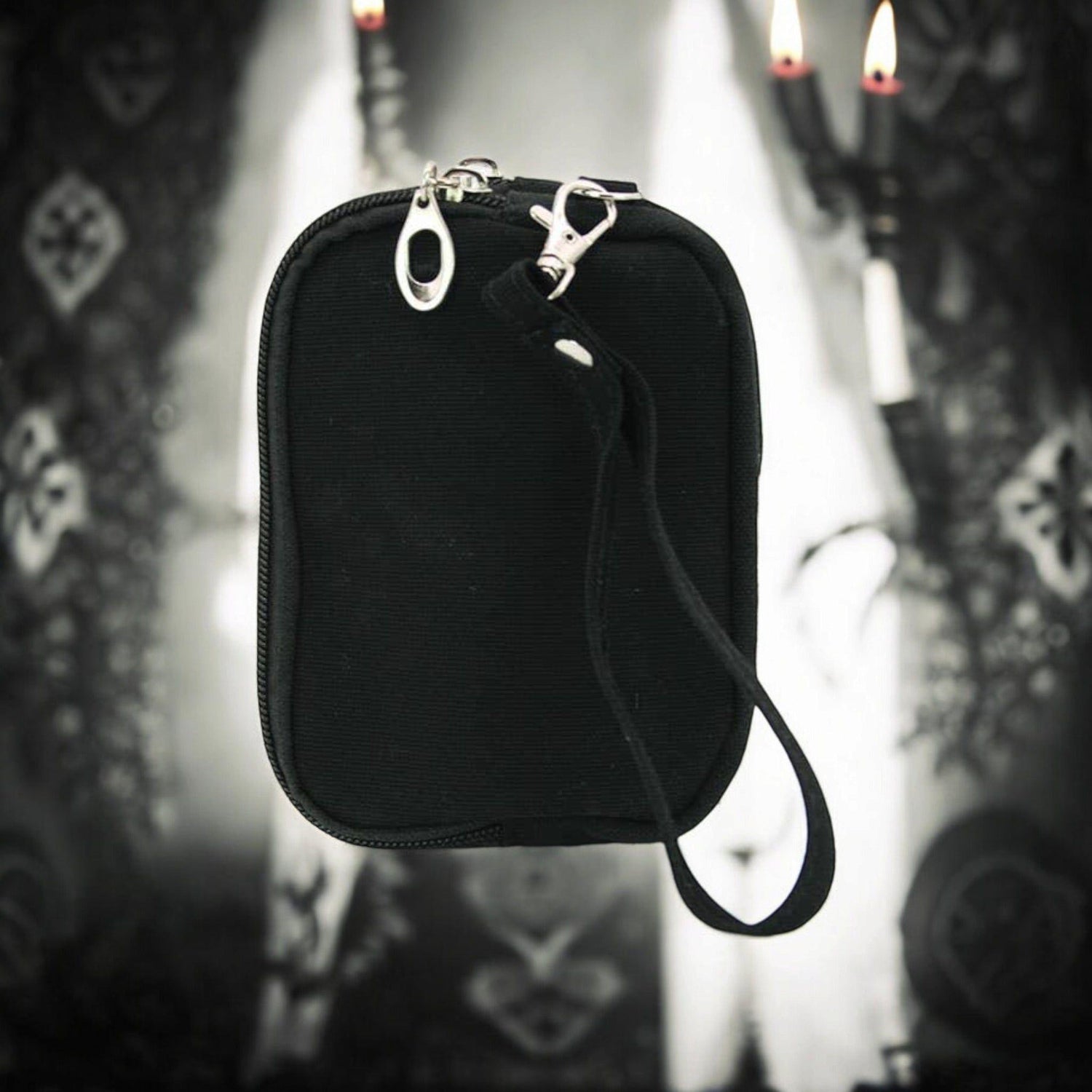 Witchy Wristlet – Celestial &amp; Occult-Inspired Canvas Zipper Pouch
