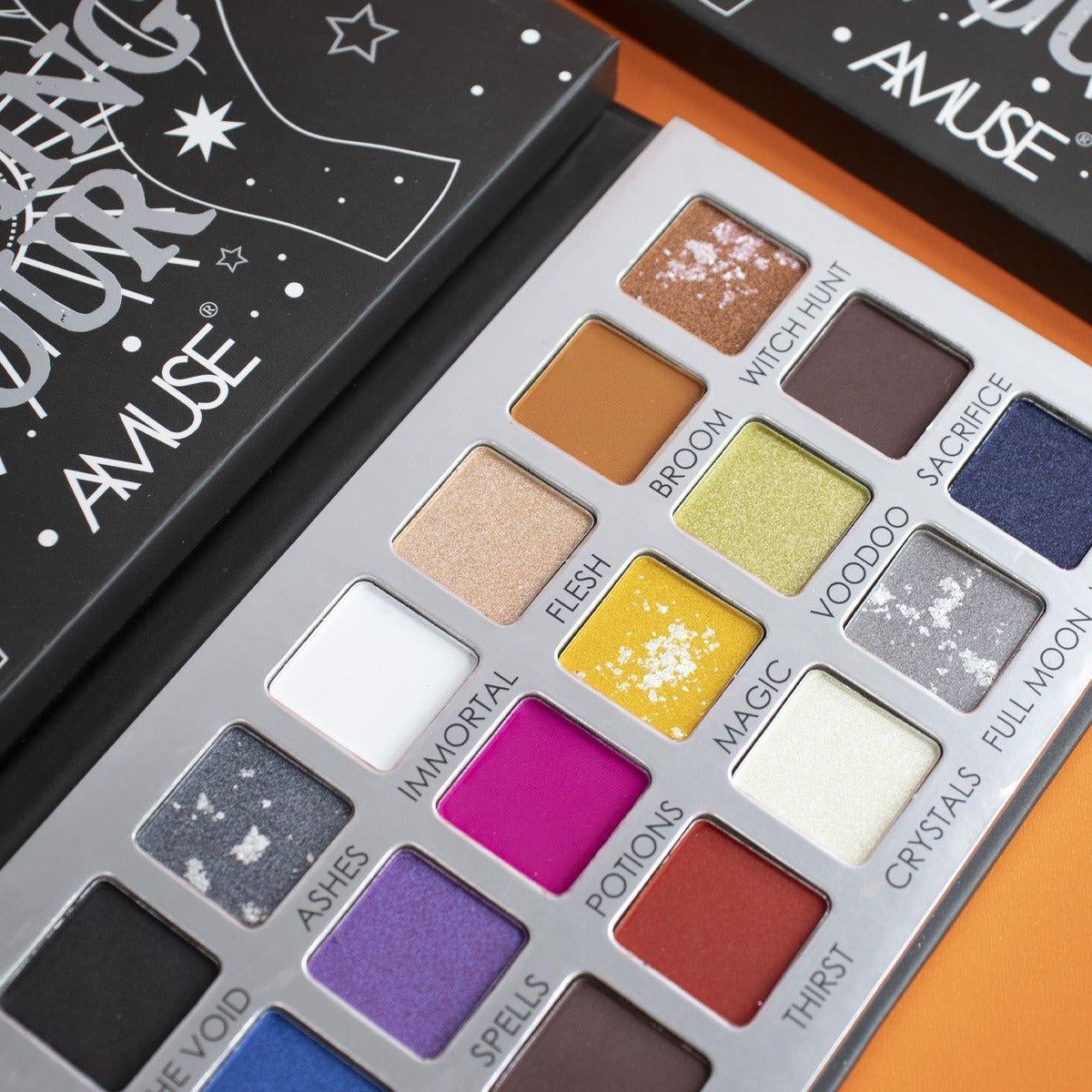 The Witching Hour Eyeshadow Palette – 18 Bold &amp; Witchy Shades by Amuse Cosmetics