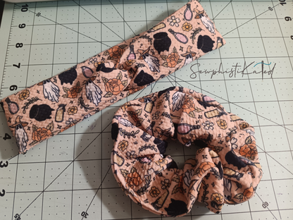 Witchy Ghost &amp; Potion Headbands &amp; Scrunchies | Handmade Spooky Floral Hair Accessories