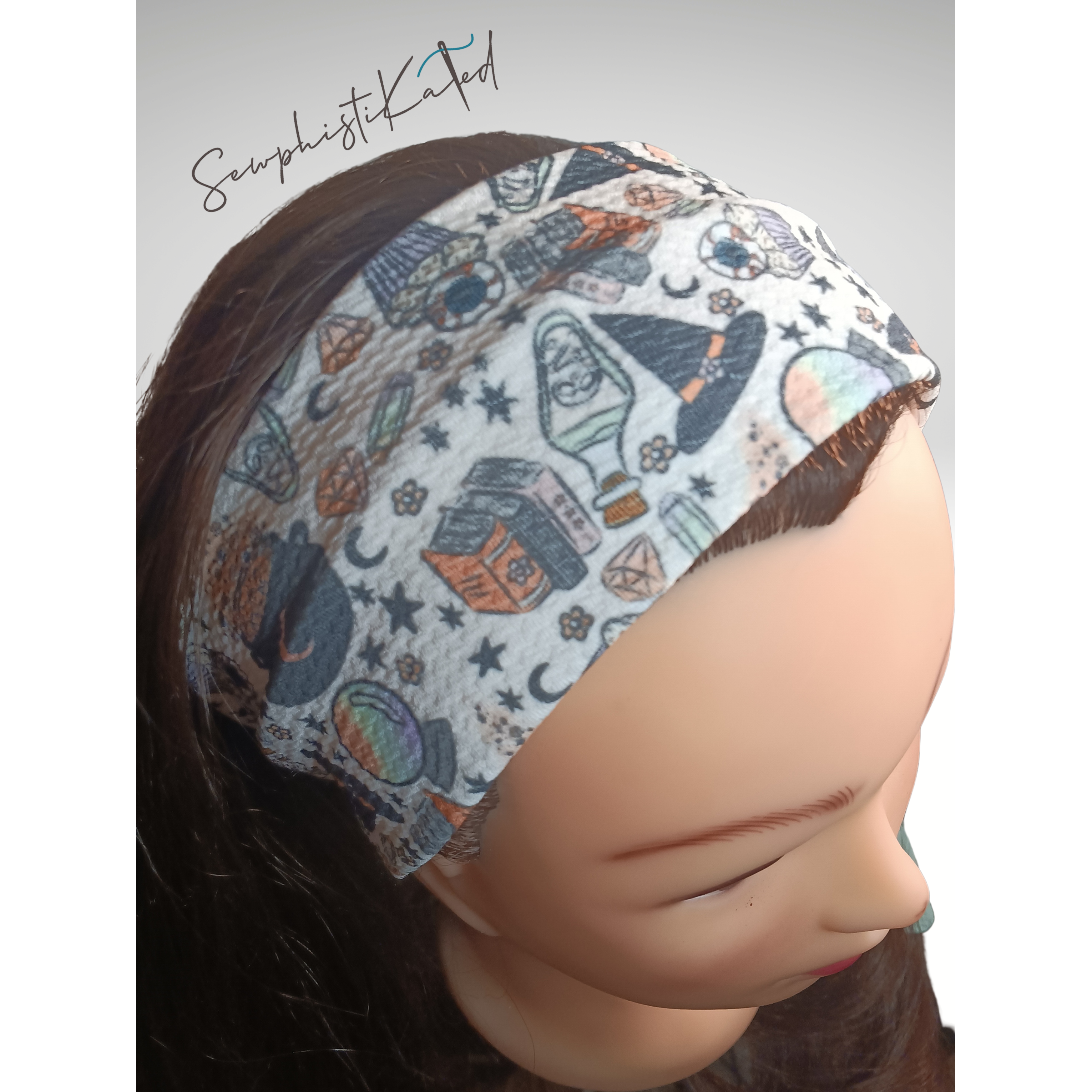 Witchy Headbands &amp; Scrunchies – Crystal Ball, Potion, Moon &amp; Star Hair Accessories