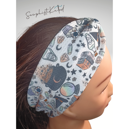 Witchy Headbands &amp; Scrunchies – Crystal Ball, Potion, Moon &amp; Star Hair Accessories
