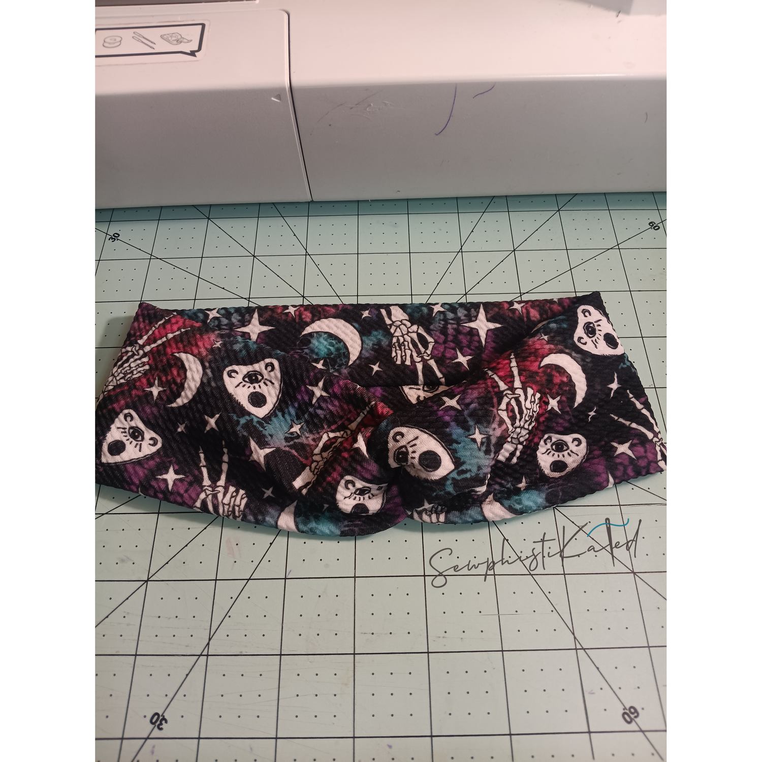 Witchy Planchette Headbands &amp; Scrunchies – Celestial Skeleton Hair Accessories (Purple, Black &amp; Teal)