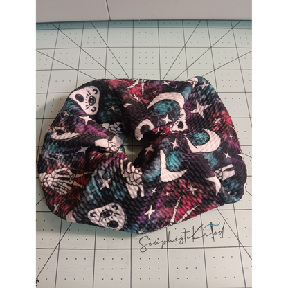 Witchy Planchette Headbands &amp; Scrunchies – Celestial Skeleton Hair Accessories (Purple, Black &amp; Teal)