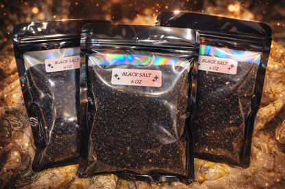 Handcrafted Black Salt- 6 ounce bag