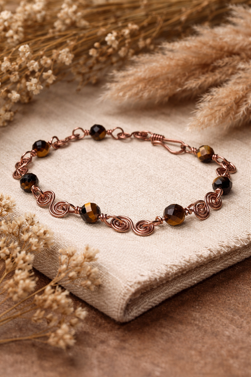 Tigers Eye Copper Bracelet